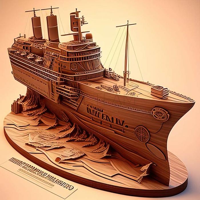 3D model Ship Simulator 2008 New Horizons game (STL)